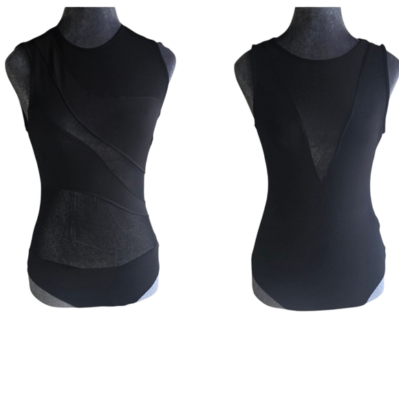 Express/Fashion Nova Black Sleeveless Bodysuit Set Of 2 - Picture 1 of 9